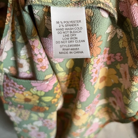 Monteau Floral Print Midi Dress, Size XL - Picture 5 of 6